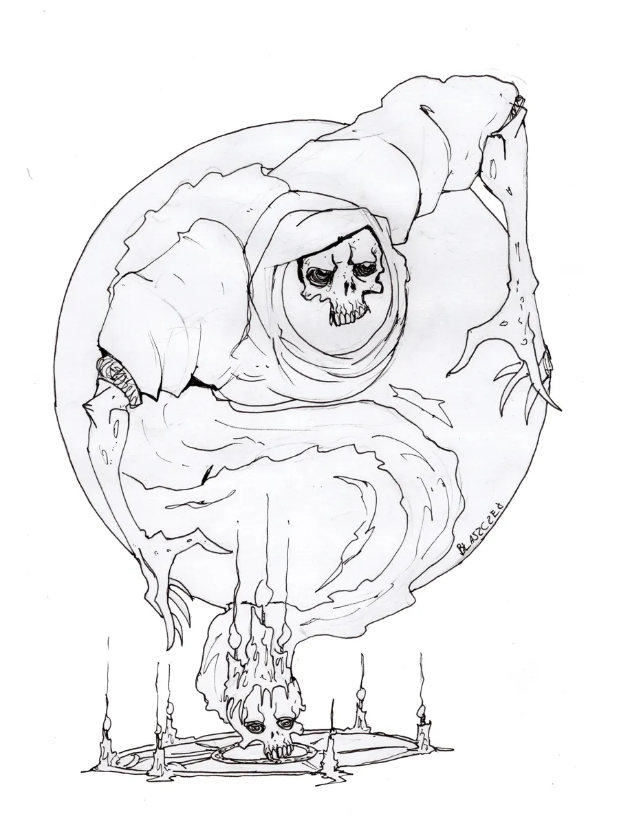 Undead spirits rising from the dark