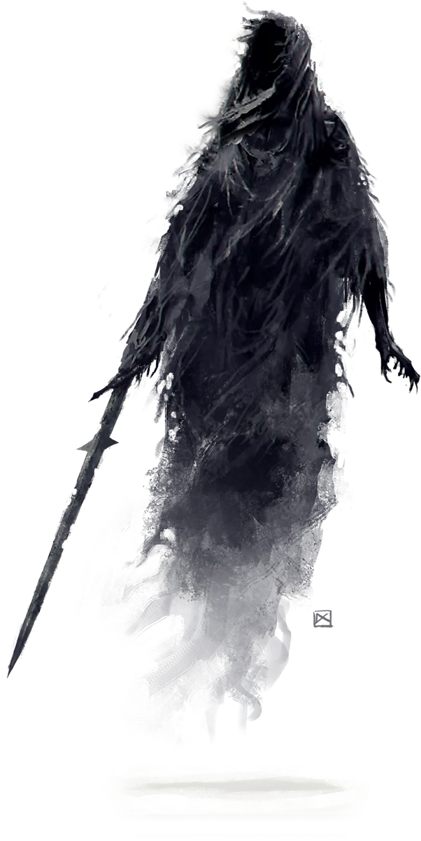 A specter is bound by a foul necromancer